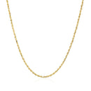 10k Yellow Gold Solid Diamond Cut Rope Chain 1.4mm-6