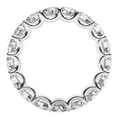 Round Cut Lab Grown Diamond Eternity Ring in 14k White Gold (3 cttw FG/VS2)-9