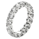 Round Cut Lab Grown Diamond Eternity Ring in 14k White Gold (3 cttw FG/VS2)-10