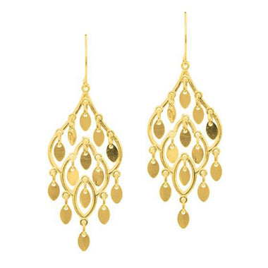 14K Yellow Gold Polished Chandelier Earring - 0