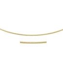 14k Yellow Gold Necklace in a Round Omega Chain Style-4