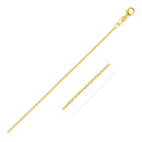 14k Yellow Gold Round Cable Link Chain 1.9mm-7