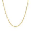 14k Yellow Gold Round Cable Link Chain 1.9mm-9