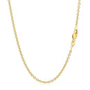 14k Yellow Gold Round Cable Link Chain 1.9mm-10