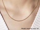14k Yellow Gold Round Cable Link Chain 1.9mm-12