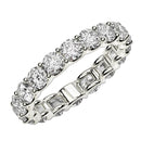 Round Cut Lab Grown Diamond Eternity Ring in 14k White Gold (2 cttw FG/VS2)-7