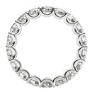 Round Cut Lab Grown Diamond Eternity Ring in 14k White Gold (2 cttw FG/VS2)-9