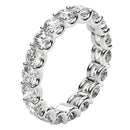 Round Cut Lab Grown Diamond Eternity Ring in 14k White Gold (2 cttw FG/VS2)-10