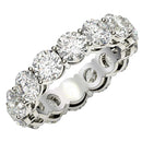 Round Cut Lab Grown Diamond Eternity Ring in 14k White Gold (6 cttw FG/VS2)-7