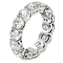 Round Cut Lab Grown Diamond Eternity Ring in 14k White Gold (6 cttw FG/VS2)-10