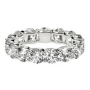 Round Cut Lab Grown Diamond Eternity Ring in 14k White Gold (5 cttw FG/VS2)-8