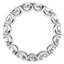 Round Cut Lab Grown Diamond Eternity Ring in 14k White Gold (5 cttw FG/VS2)-9