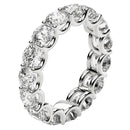 Round Cut Lab Grown Diamond Eternity Ring in 14k White Gold (5 cttw FG/VS2)-10