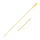 14k Yellow Gold Round Cable Link Chain 1.1mm-6