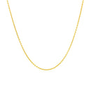 14k Yellow Gold Round Cable Link Chain 1.1mm-7