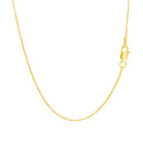 14k Yellow Gold Round Cable Link Chain 1.1mm-8