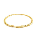 4.5mm 14k Yellow Gold Miami Cuban Semi Solid Bracelet-7