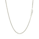 18k White Gold Diamond Cut Cable Link Chain (1.40 mm)-10