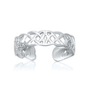 14k White Gold Toe Ring in a Celtic Knot Style-2