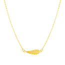 14K Yellow Gold Angel Wing Necklace-4