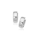 10k White Gold Snuggable Hoop Earrings-2