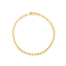 Moon Cut Bead Chain Bracelet in 14k Yellow Gold  (3.00 mm)-6