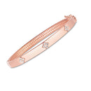 14k Rose Gold Trilogy Diamond Bangle (5.40 mm)-3