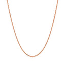 14k Rose Gold Diamond Cut Cable Link Chain 1.3mm-8