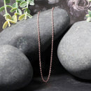 14k Rose Gold Diamond Cut Cable Link Chain 1.3mm-10