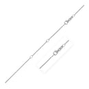 Double Extendable Diamond Cut Cable Chain in 14k White Gold (1.2mm)-4