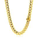 14k Yellow Gold Polished Miami Cuban Chain Necklace-8