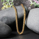 4.1mm 14k Yellow Gold Diamond Cut Round Franco Chain-10