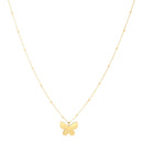 14k Yellow Gold Ppillon Butterfly Necklace-4