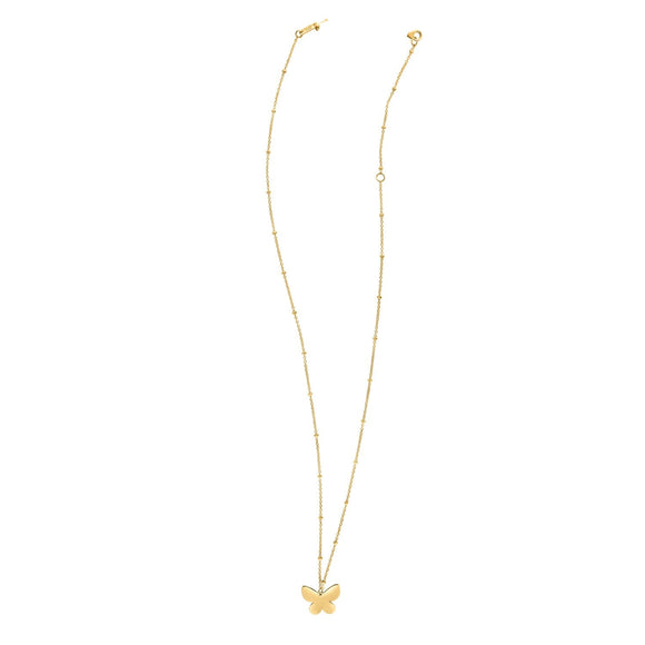 14k Yellow Gold Ppillon Butterfly Necklace