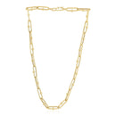 14k Yellow Gold High Polish Elongated Paperclip Jax Link Necklace-6