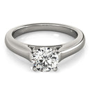 14k White Gold Cathedral Design Solitaire Diamond Engagement Ring (1 cttw)-6