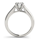 14k White Gold Cathedral Design Solitaire Diamond Engagement Ring (1 cttw)-8
