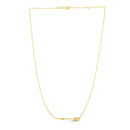 14k Yellow Gold Chain Necklace with Horizontal Arrow Pendant-7