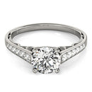 14k White Gold Cathedral Design Diamond Engagement Ring (1 1/4 cttw)-6