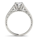 14k White Gold Cathedral Design Diamond Engagement Ring (1 1/4 cttw)-8