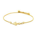 14k Yellow Gold Anchor Design Adjustable Lariat Bracelet-6
