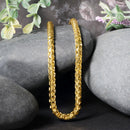 4.6mm 14k Yellow Solid Gold Diamond Cut Round Franco Chain-6