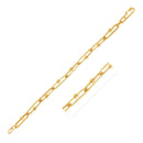 14k Yellow Gold 7 3/4 inch Beaded Oval Chain Bracelet-3