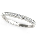 14k White Gold Pave Set Style Diamond Wedding Band (1/4 cttw)-2
