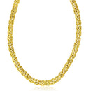 14k Yellow Gold Byzantine Design Stylish Necklace-3