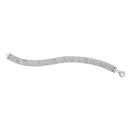 14k White Gold Faceted Panther Link Chain Bracelet-4