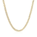 2.6 mm 14k Two Tone Gold Pave Curb Chain-7