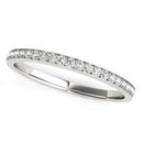14k White Gold Prong Setting Round Diamond Wedding Band (1/5 cttw)-2
