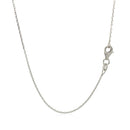 18k White Gold Diamond Cut Cable Link Chain (0.75 mm)-6