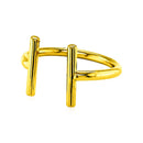 14k Yellow Gold Open Ring with Bars-6